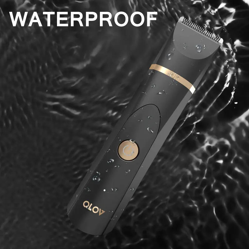 OLOV Electric Body Hair Trimmer- Groin Hair Trimmer - Ball Trimmer for Men - Replaceable Ceramic Blade Heads,Usb Recharge,Waterproof Male Hygiene Razor Safe Quick Gift Cordless