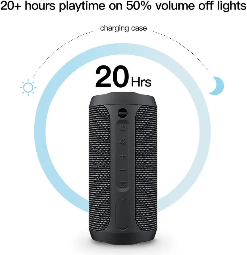 【Eduplink】M6Pro Waterproof Wireless Portable Bluetooth Speaker 20W Audio Smartphone,Stereo Sound,Led Lights,Outdoor Party Audio, Gift for Mom,Mother'S Day,Mommy