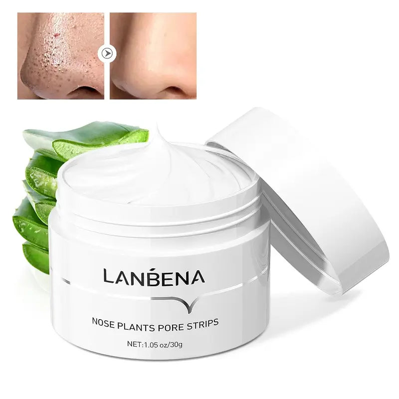 LANBENA Blackhead Remover Peel off Mask with 60 Sheets Paper Strip for Face and Nose Skincare