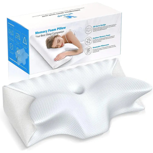 Memory Foam Neck Pillow Bed Pillow for Side Back Sleepers