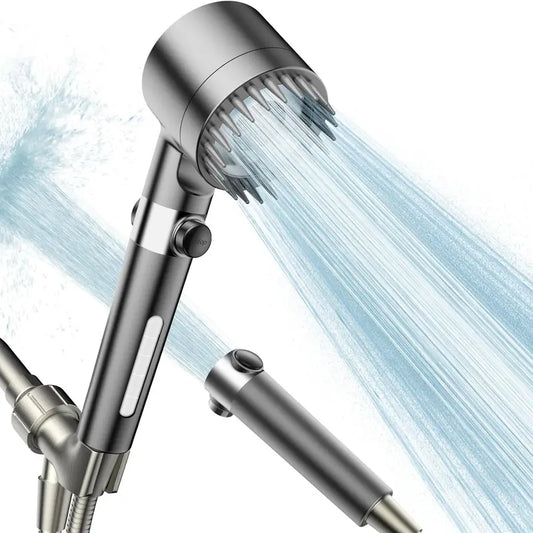 JOMST Filtered Shower Head Withhandheld, High Pressure Water Flowand Muitiple Spray Modes Showerhead with Filter, Power Wash for Hardwater, Showerhead with On/Offswitch for Pets Bath, Bathroomaccessories,Bathroomshower Fixtures Set