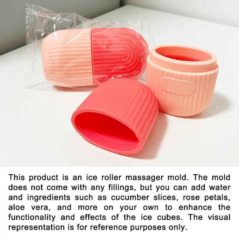 Summer Ice Face Roller, Multi-Purpose Comfort Facial Ice Roller, Face Massager Gua Sha Mold, Ice Compress Ice Tool for Face Eyes Puffiness & Joints Massage, Cruel Summer